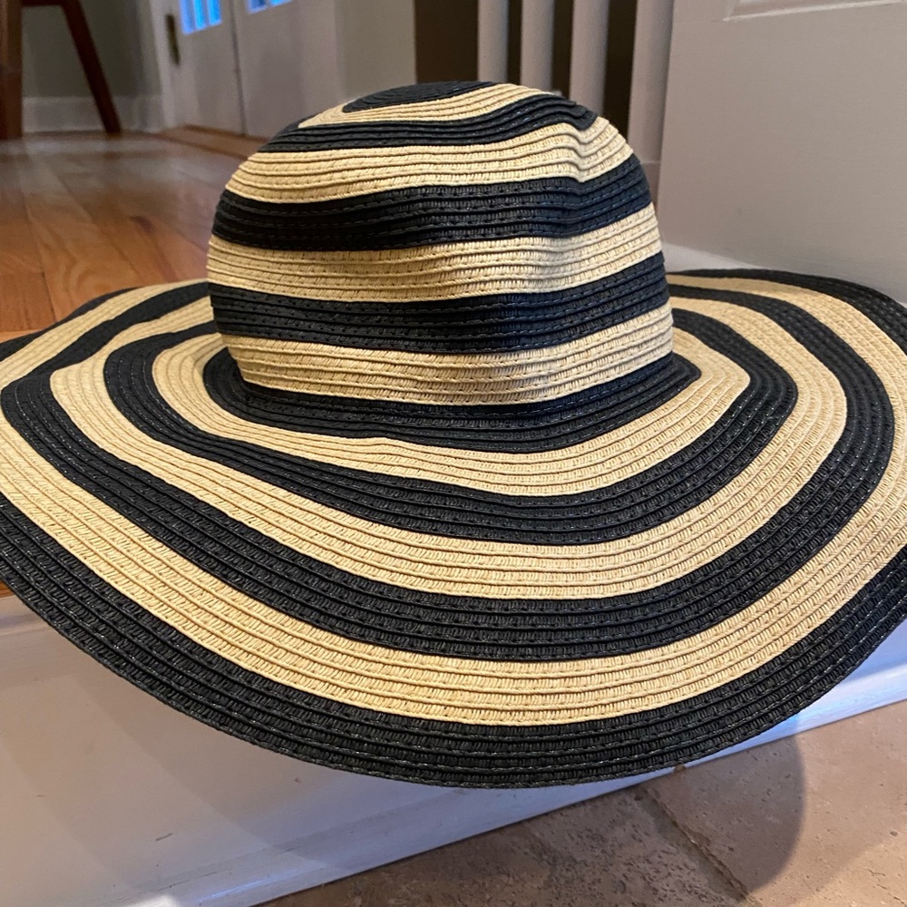 J Crew straw wide brim hat